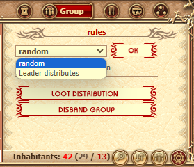 Loot distribution panel