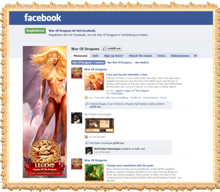 Facebook Competition in the browser MMORPG Legend: Legacy of the Dragons.